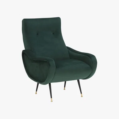 Barker and Stonehouse Calvet Armchair, Viola Deep Forest Green
