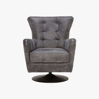 Barker and Stonehouse New Grigri Leather Swivel Chair