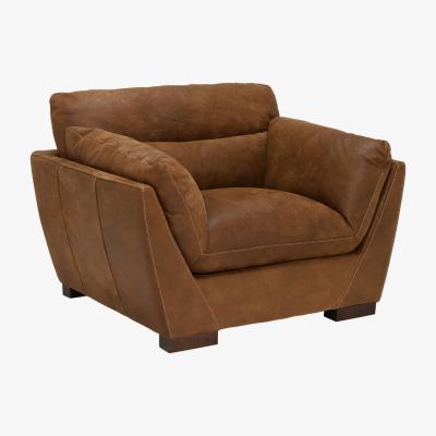 Barker and Stonehouse Marnie Maxi Armchair, Brown Leather | Barker & Stonehouse