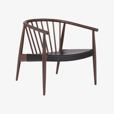 Barker and Stonehouse L.Ercolani Reprise Armchair, Black Walnut Wood | Barker & Stonehouse
