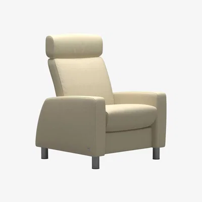 Barker and Stonehouse Stressless Arion High Back Armchair, Black Leather | Stressless