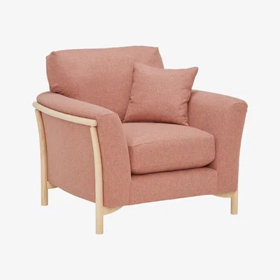 Barker and Stonehouse Ercol Avanti Armchair, Pink Fabric | Barker & Stonehouse