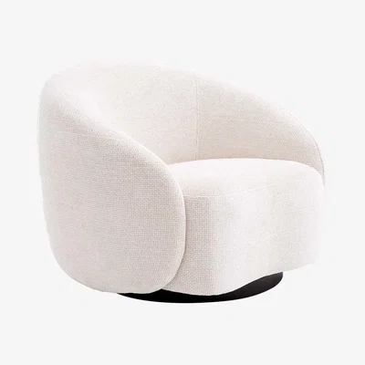Barker and Stonehouse Eichholtz Swivel Armchair Amore 97x91x74, White Fabric | Barker & Stonehouse