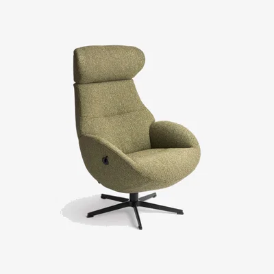 Barker and Stonehouse Conform Globe Swivel Armchair, Green Fabric | Barker & Stonehouse
