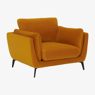 Barker and Stonehouse Boone Armchair, Yellow Fabric | Barker & Stonehouse