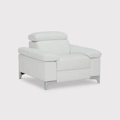 Barker and Stonehouse Bonn Small Armchair, Neutral Leather | Barker & Stonehouse