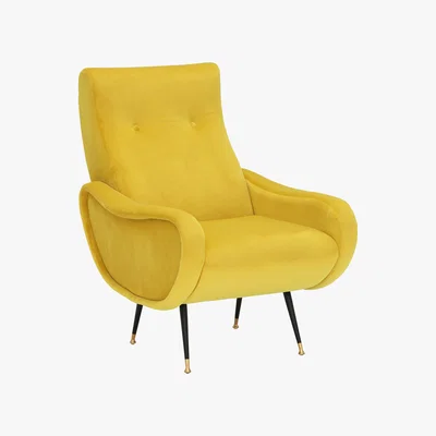 Barker and Stonehouse Calvet Armchair, Viola Mustard