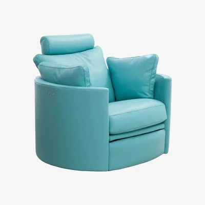 Barker and Stonehouse Fama Moon Leather Rocking Swivel Chair