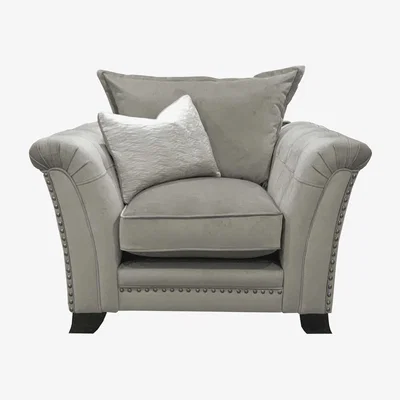 Barker and Stonehouse Dorsey Standard Armchair, Grey Fabric | Barker & Stonehouse