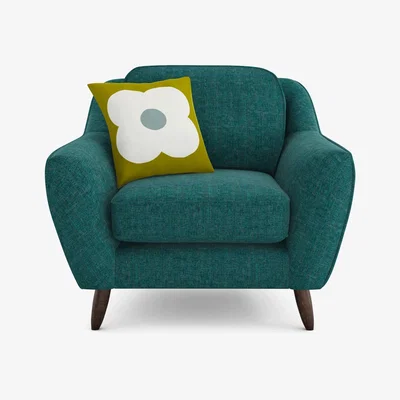 Barker and Stonehouse Orla Kiely Laurel Armchair, Green Fabric | Barker & Stonehouse