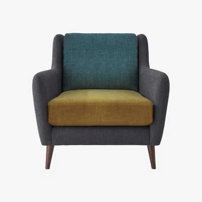 Barker and Stonehouse Orla Kiely Fern Armchair, Blue Fabric | Barker & Stonehouse