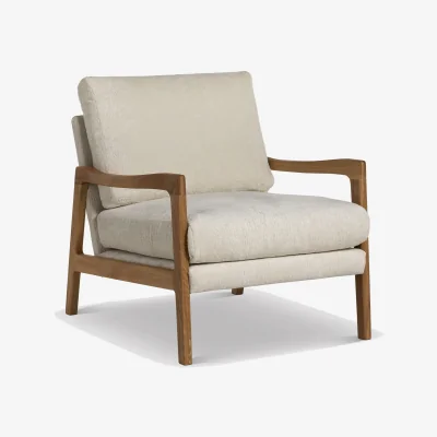 Barker and Stonehouse Boda Armchair, Neutral Fabric | Barker & Stonehouse