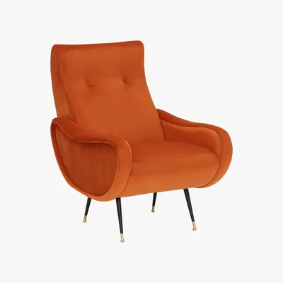 Barker and Stonehouse Calvet Armchair, Viola Pumpkin