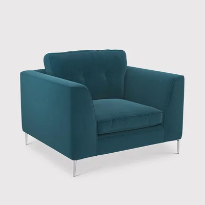 Barker and Stonehouse Conza Armchair, Teal Fabric | Barker & Stonehouse
