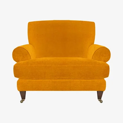 Barker and Stonehouse Fairlawn Standard Armchair, Yellow Fabric | Barker & Stonehouse