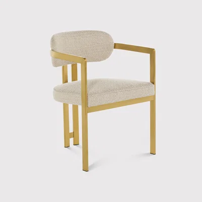 Barker and Stonehouse Opal Dining Armchair, Neutral | Barker & Stonehouse