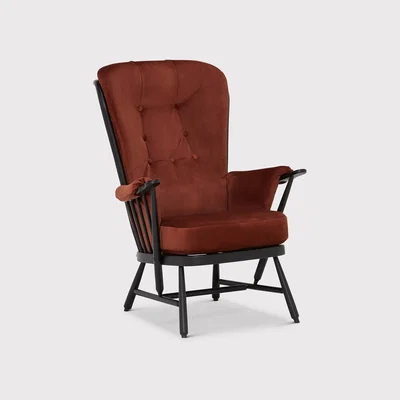 Barker and Stonehouse Ercol Evergreen Easy Armchair, Red Fabric | Barker & Stonehouse