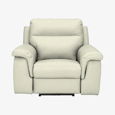 Barker and Stonehouse Fulton Recliner Chair With Electric Recliner, White | Barker & Stonehouse