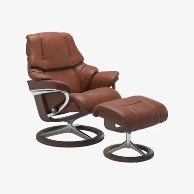 Barker and Stonehouse Stressless Reno Signature Chair &amp; Stool, Noblesse