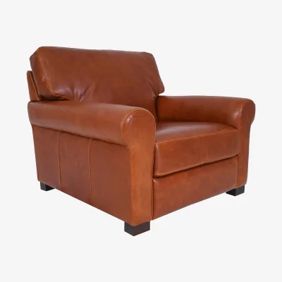 Barker and Stonehouse Rendola Armchair, Brown Leather | Barker & Stonehouse