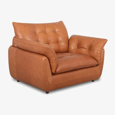 Barker and Stonehouse Pelle 1.25 Arm Armchair, Brown Leather | Barker & Stonehouse