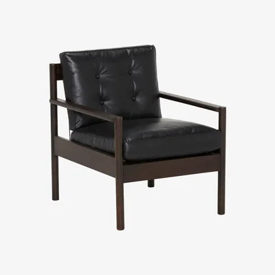 Barker and Stonehouse Hawthorne Lounge Armchair, Black | Barker & Stonehouse