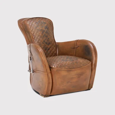Barker and Stonehouse Timothy Oulton Saddle Armchair, Brown Leather | Barker & Stonehouse