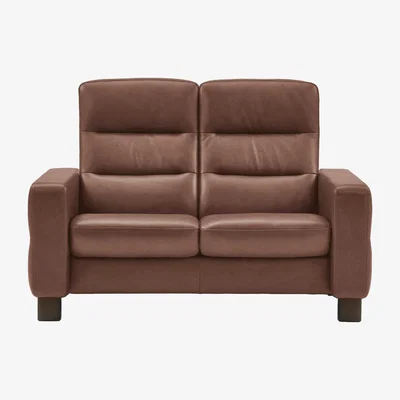 Barker and Stonehouse Stressless Wave High Back 2 Seater Sofa, Leather