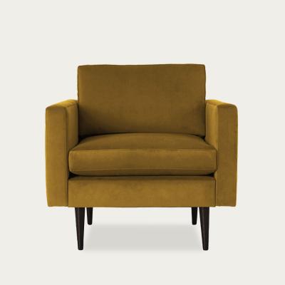 Bombinate.com Mustard Model 01 Velvet Armchair