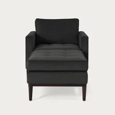 Bombinate.com Charcoal Model 02 Velvet Armchair