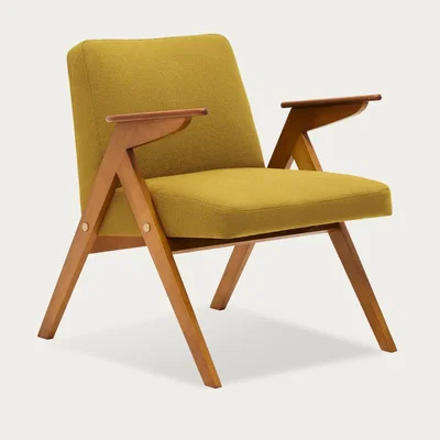 Bombinate.com Mustard Junco Armchair - Beech