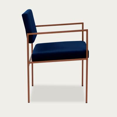 Bombinate.com Navy Blue Cube Armchair Copper