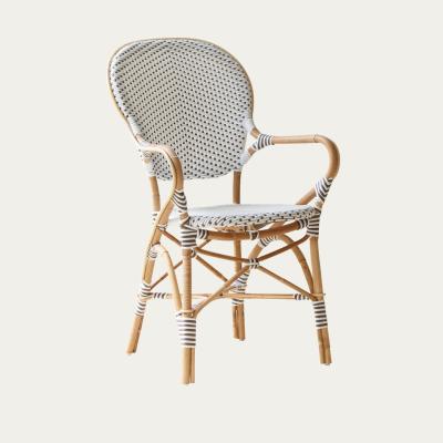Bombinate.com White w/Cappuchino Dot Isabell Dining Armchair
