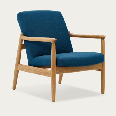 Bombinate.com Petrol Blue H64 Liberty Lowback Armchair - Oak
