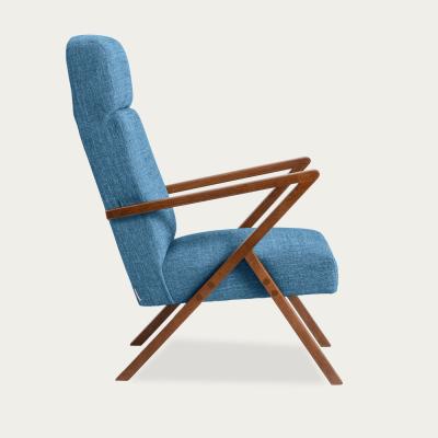 Bombinate.com Denim Blue Retrostar Lounge Chair Facility Line