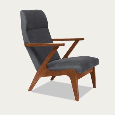 Bombinate.com Grey Apollo Lounge Chair Velvet Line