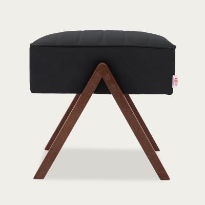 Bombinate.com Black Retrostar Footstool Leather