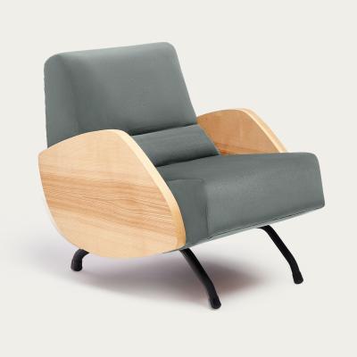 Bombinate.com Stone Grey R360 Velvet Armchair - Ash