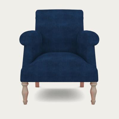 Bombinate.com Denim Blue Dickens Corduroy Chair