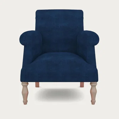 Bombinate.com Denim Blue Dickens Corduroy Chair