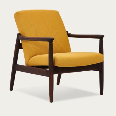 Bombinate.com Curry Yellow H64 Novum Lowback Armchair - Dark Oak