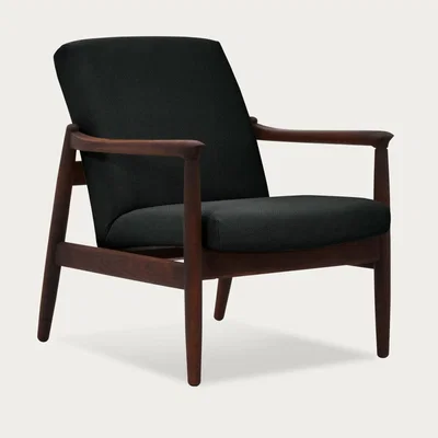 Bombinate.com Ebony Black H64 Novum Lowback Armchair - Dark Oak