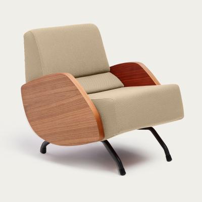 Bombinate.com Beige R360 Novum Armchair - Walnut