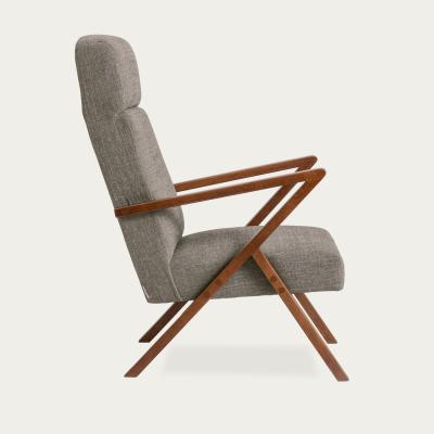 Bombinate.com Slate Grey Retrostar Lounge Chair Facility Line