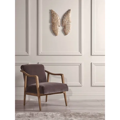 Cox and Cox NEW Mia Velvet Armchair - Grey