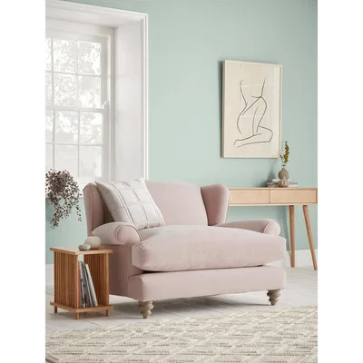 Cox and Cox NEW Rex Loveseat - Birch Linen Cotton Blend