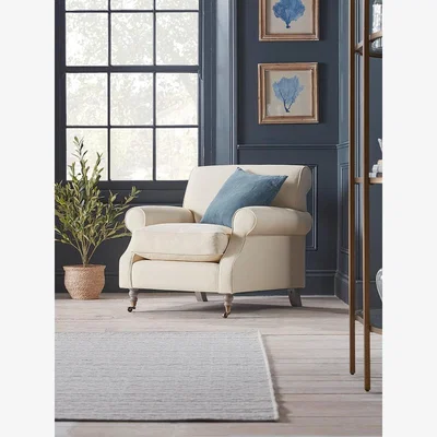 Cox and Cox Annecy Armchair – Delicate Rose Opulent Cotton Velvet