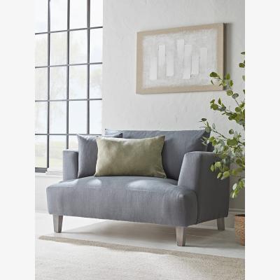 Cox and Cox Palma Love Seat – Oat Cotton Linen