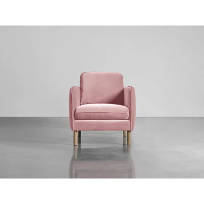 Cox and Cox Scandi Armchair Blush Cotton Velvet
