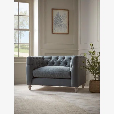 Cox and Cox Sarnia Love Seat – Juniper Velvet
